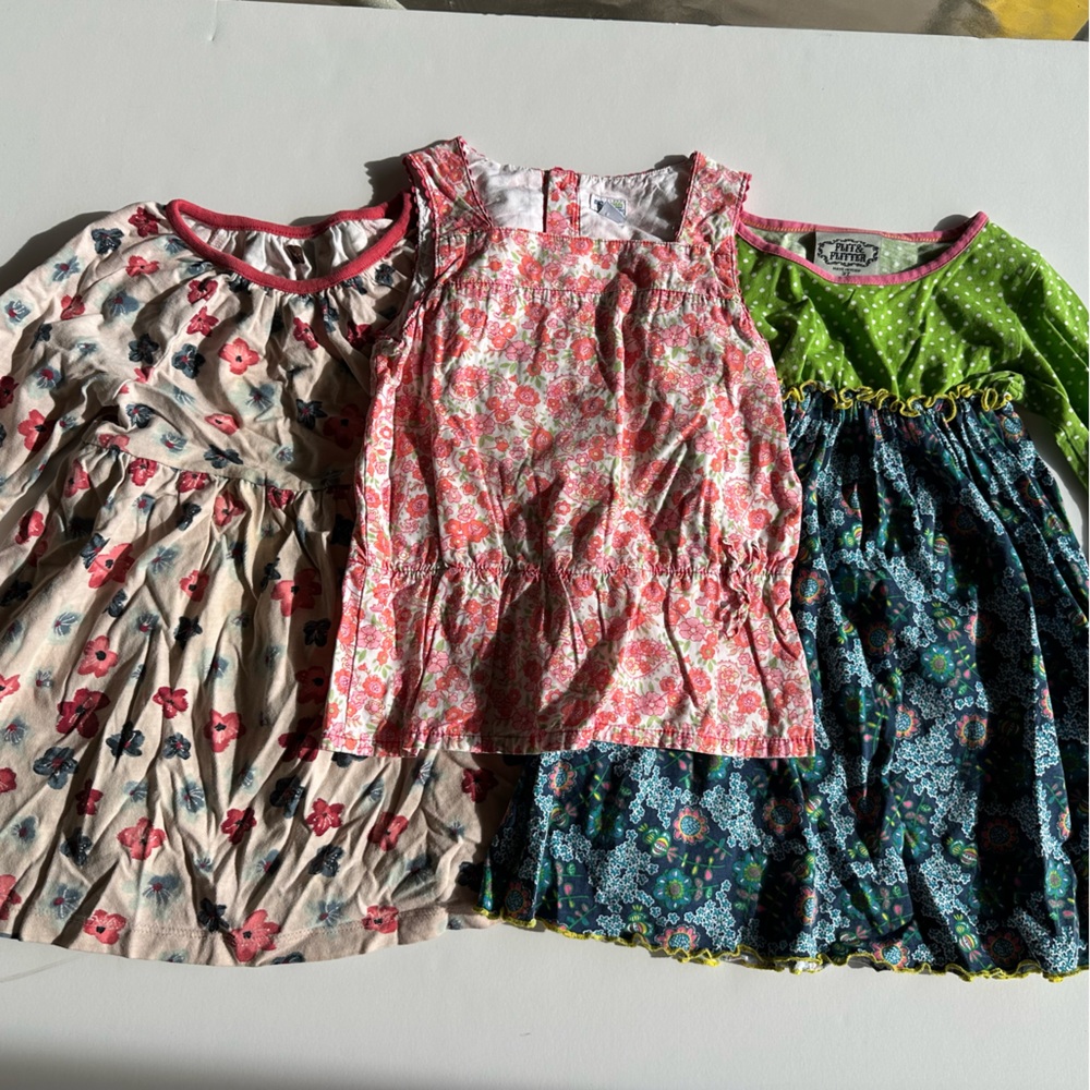 Girls dress lot set of 3 Tea Collection, Flit & Flitter, Osh Kosh size 3
